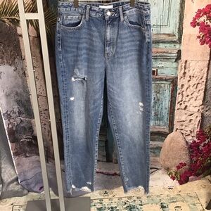 Vervet high rise distressed raw hem crop jeans, size 29, good condition